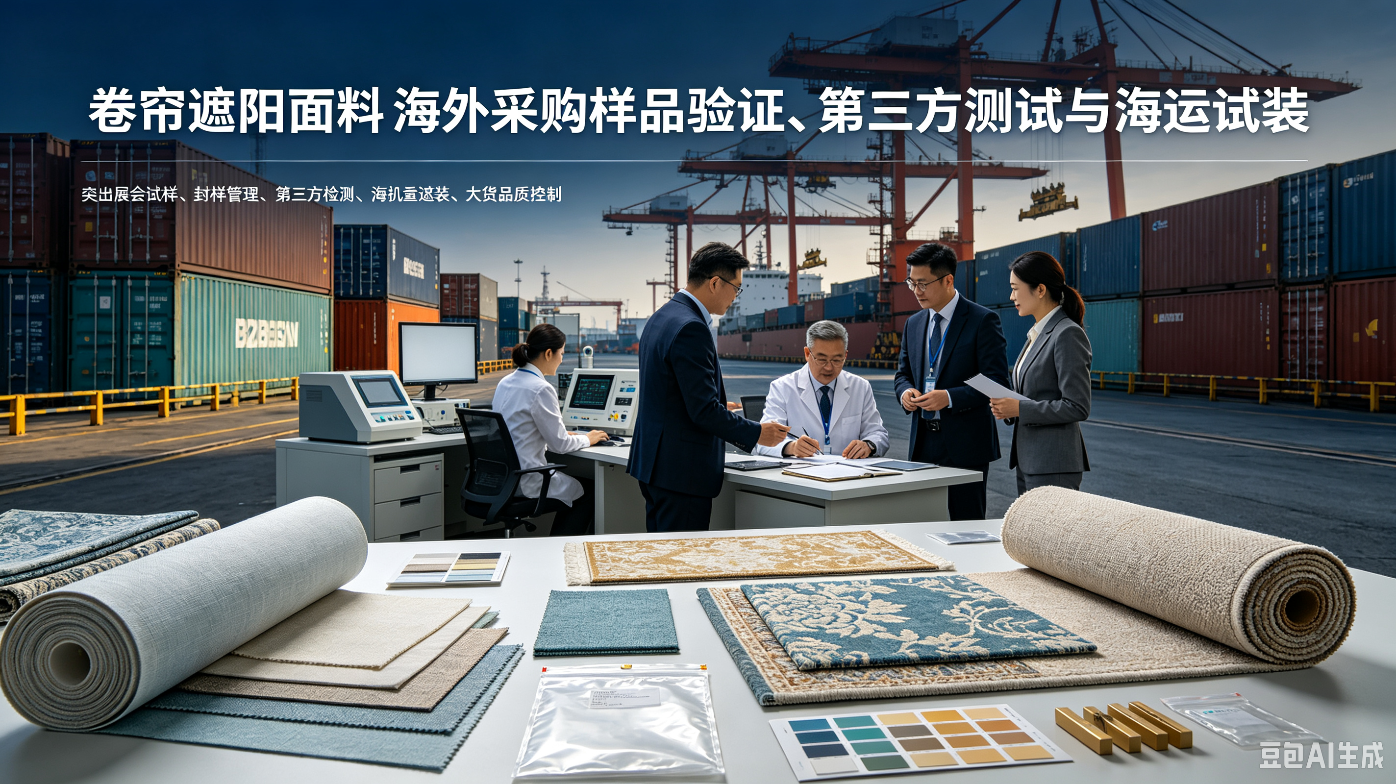 卷帘遮阳面料海外采购样品验证体系:展会试样、第三方测试与海运试装全流程方案